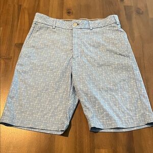Walter Hagen Light Blue Geometric Shorts